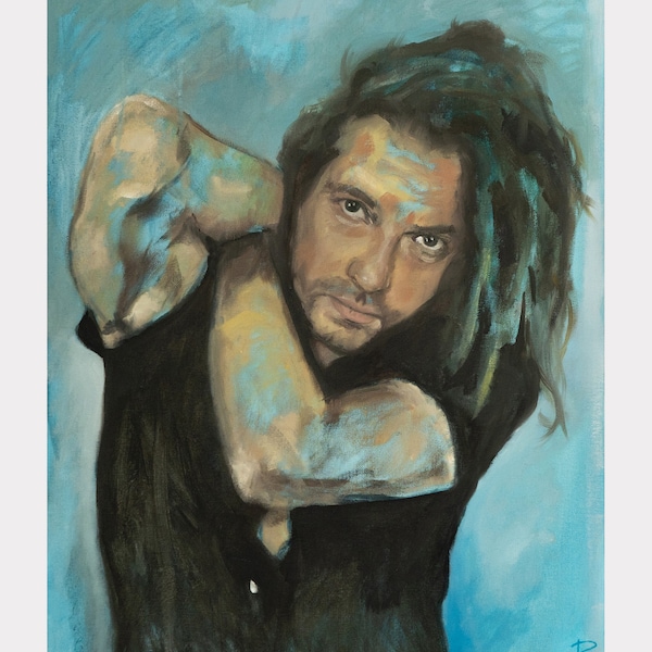 Michael Hutchence | High Quality print | 12 x 14.5 inches | Signed by the Artist
