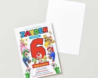 Super Mario Birthday Invitation