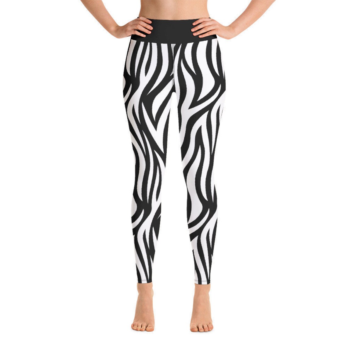 Zebra Print Yoga Pants Leggings Animal Print Gym Pants Élégant Etsy