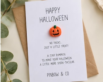 Halloween Pumpkin Gift | Mini Resin Pumpkin Keepsake | Cute Halloween Treat | Trick or Treat Gift | Little Halloween Gift
