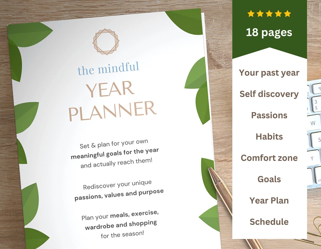 2024 Life Planner ~ Undated Year Journal With Mindful Goal Planning ...
