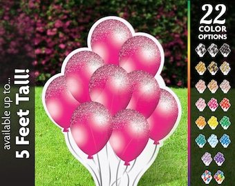 Glitter Balloon Yard Sign, Party Lawn Decorations