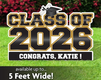 Graduation Yard Sign, Class of 2026, Lawn Decoration, Personalized