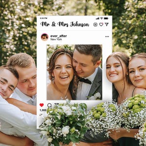 Personalized Selfie Frame, Instagram Frame, Printed, Photo Booth Prop, Birthdays, Weddings, Baby Shower, Parties