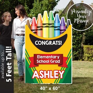 2025 Crayon Box Graduation yard sign, Yard Card, Party Decoration, Personalized Graduation Gift, Kindergarten, Preschool, Elementary Grad