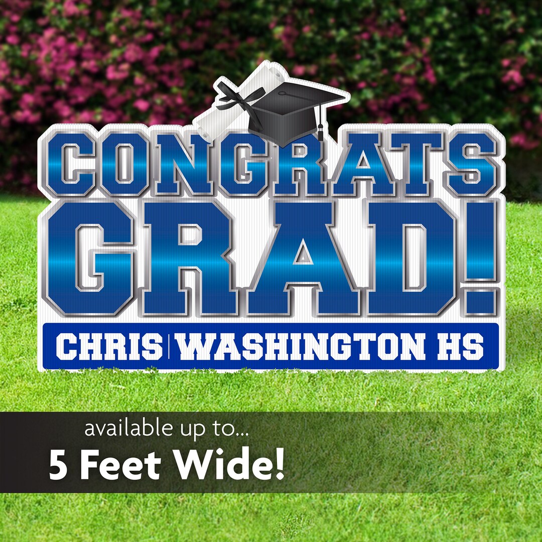 Graduation Lawn Sign, Yard Sign, Congrats Grad Personalized 2024 Yard