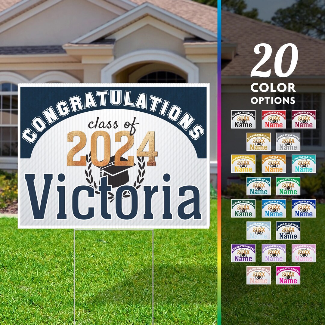2024 Personalized Graduation Sign, Yard Sign, Yard Card, Banner, Lawn