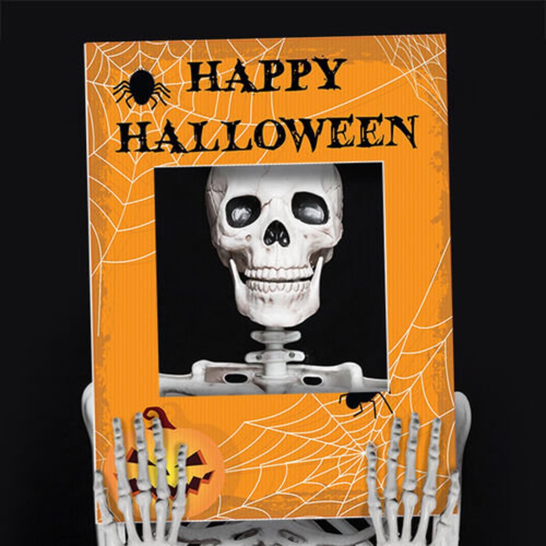 Happy Halloween Selfie Frame Halloween Instagram Frame Photo Etsy