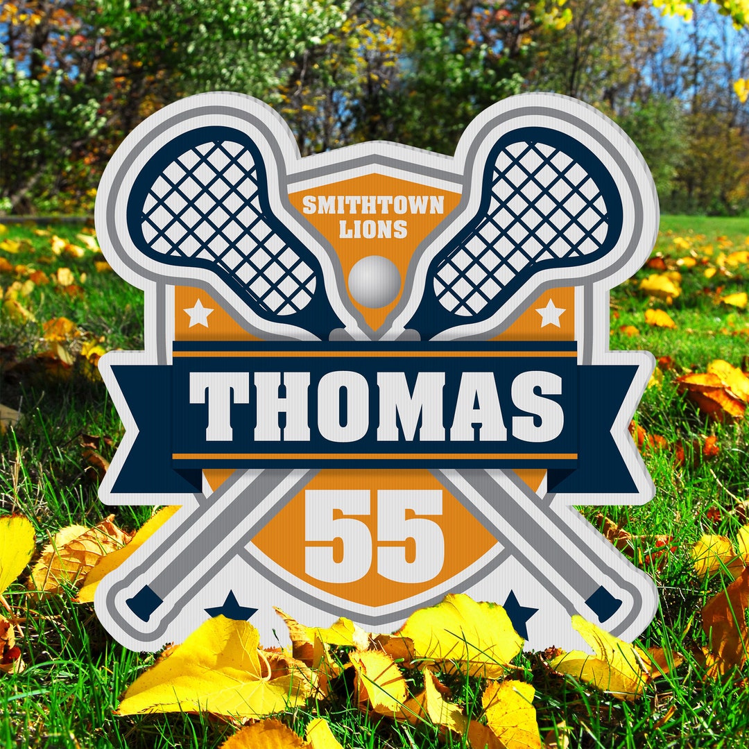 Personalized Lacrosse Yard Sign, Customize School, Team, Player Name