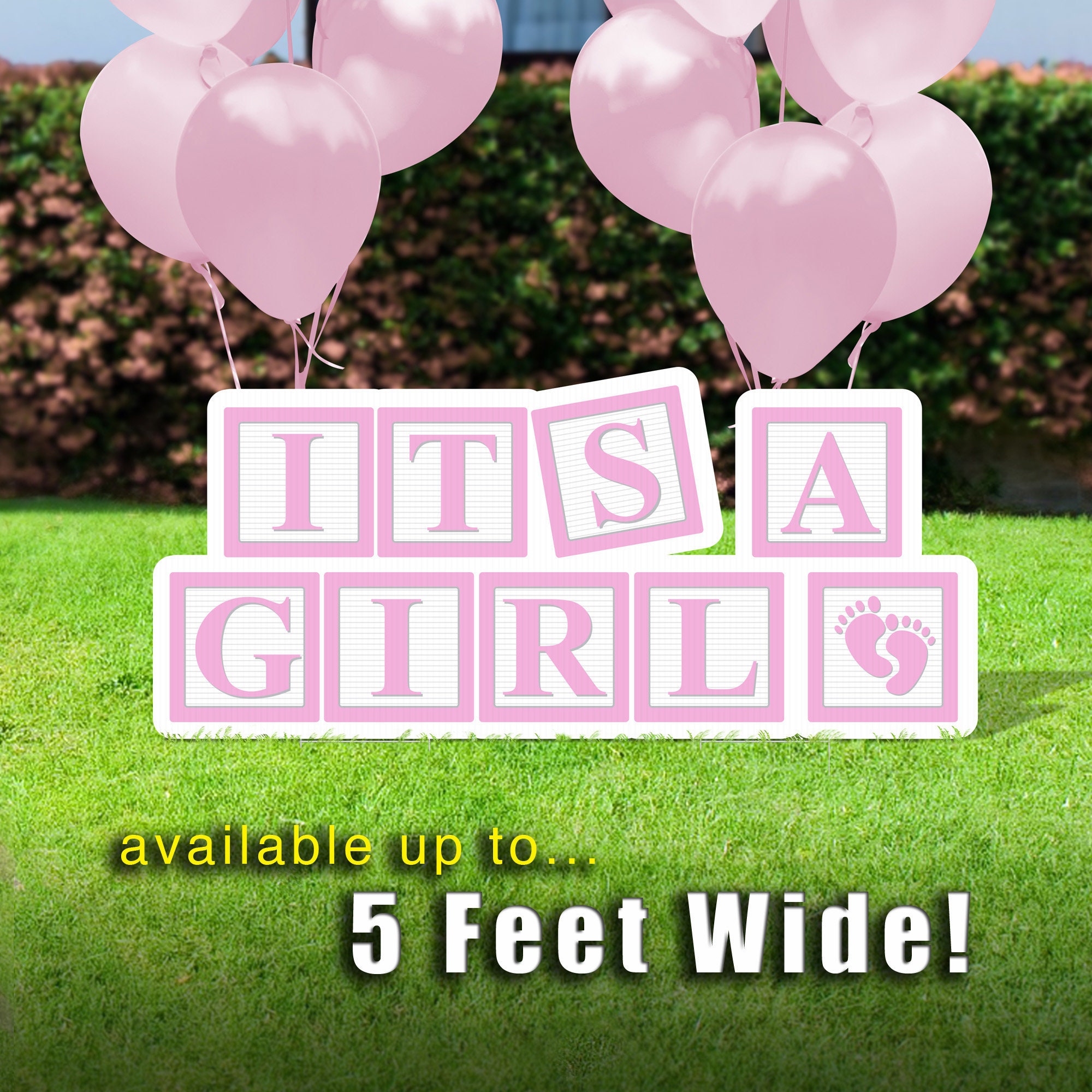 Jumbo New Baby Girl Lawn Sign Yard Sign New Baby Sign Etsy