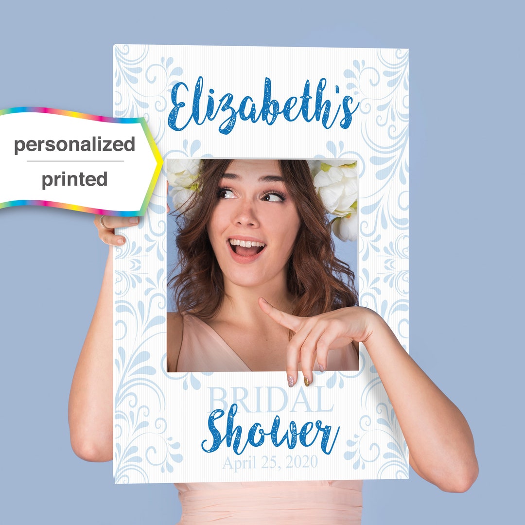 Printed Bridal Shower Photo Prop Bridal Shower Selfie Frame Etsy