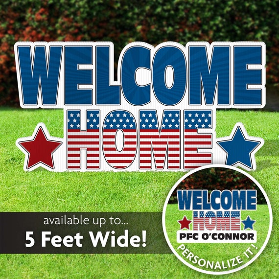 Personalized Home Sign Lawn Yard Sign Military Etsy