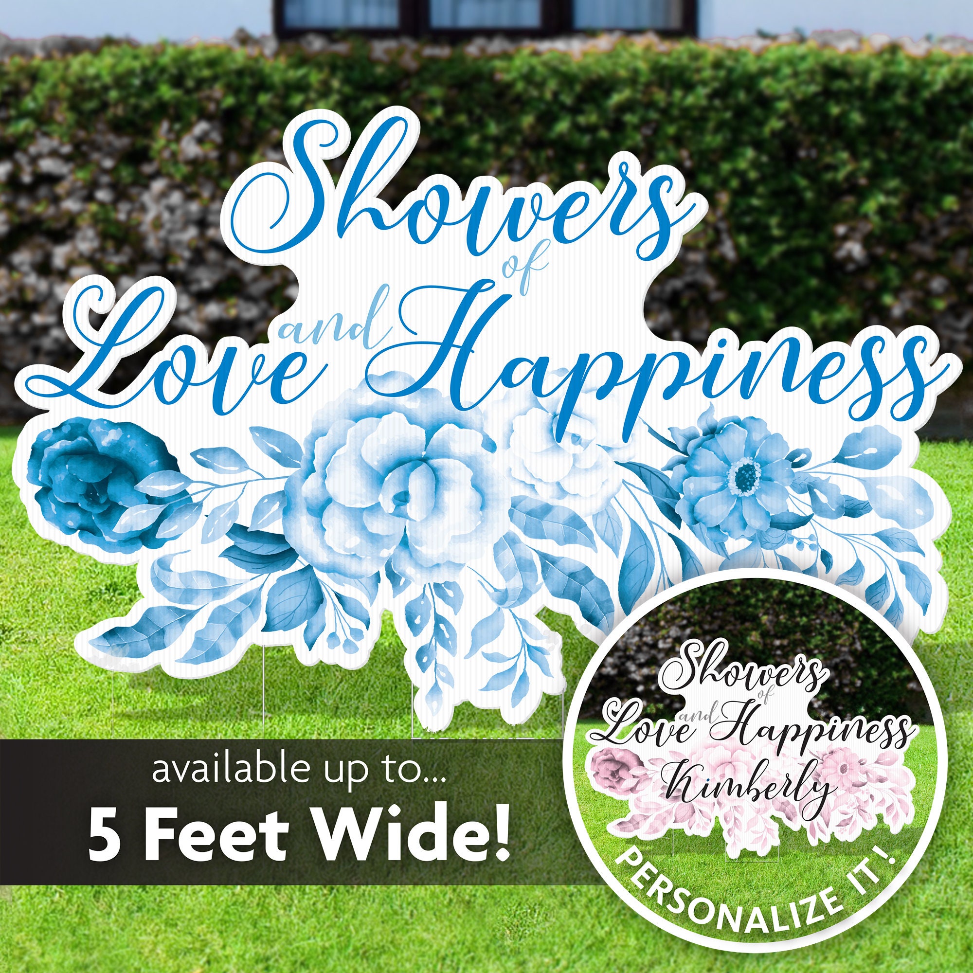 Showers of Happiness Lawn Sign Yard Sign for Baby Shower Etsy