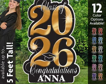 2026 Graduation Yard Sign, Personalized Graduate Party Decoration
