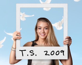 Personalized Polaroid Selfie Frame: Social Media Photo Booth Prop, Printed
