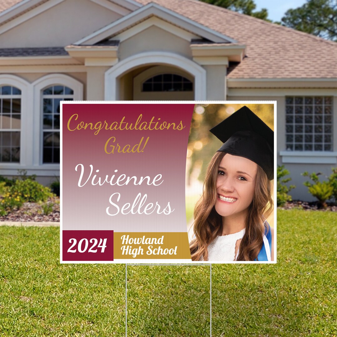 Personalized Graduate 2024, Yard Sign, Lawn Sign, Yard Card, Graduation