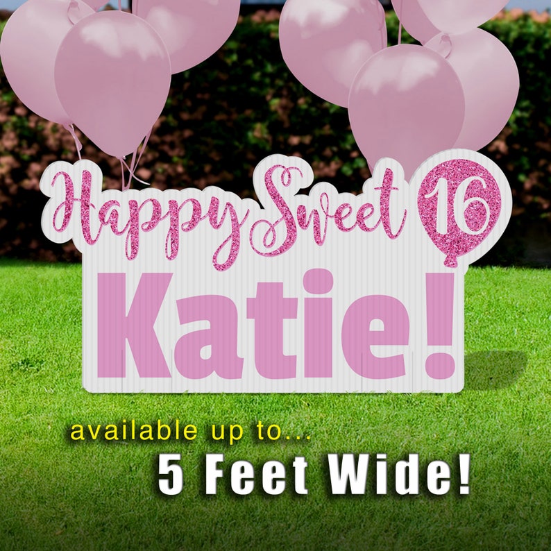Jumbo Sweet 16 Birthday Lawn Sign Yard Sign Up to Etsy