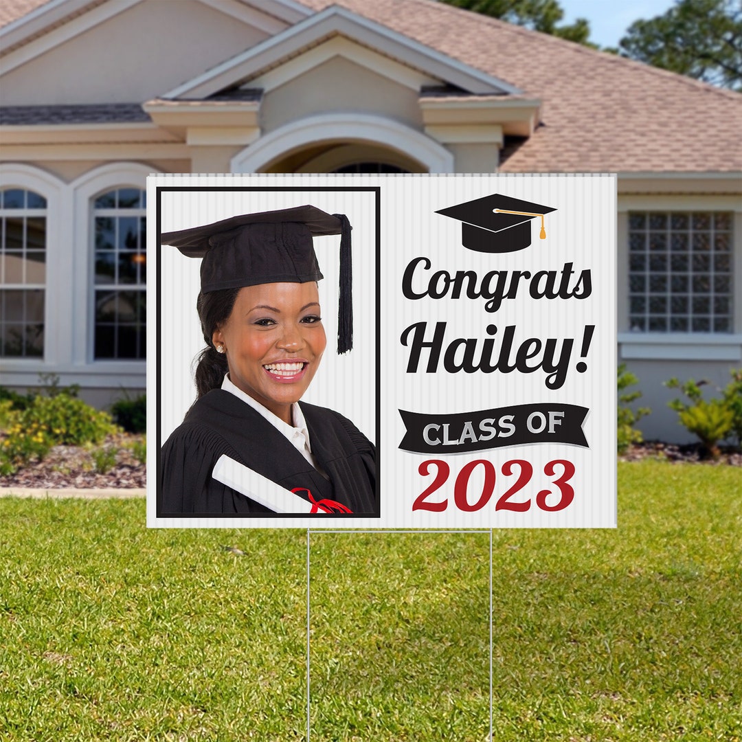 Graduation Personalsign Graduation Sign Custom Personalized Photo Yard Sign - Etsy