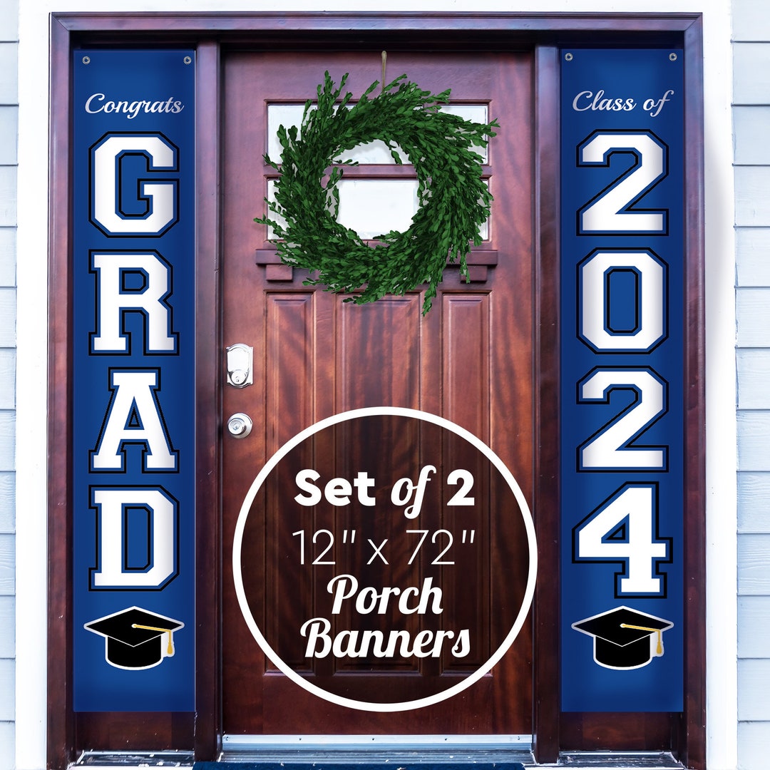 2023 Graduation Banner, Personalized Grad Sign, Custom Class of 2024 ...