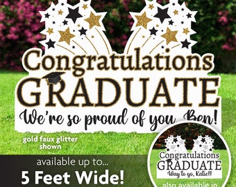 Congratulations 2024 Personalized Graduation Lawn Sign, Yard Sign, Graduation Party Decoration, Graduate Gift, Indoor, Outdoor, Banner