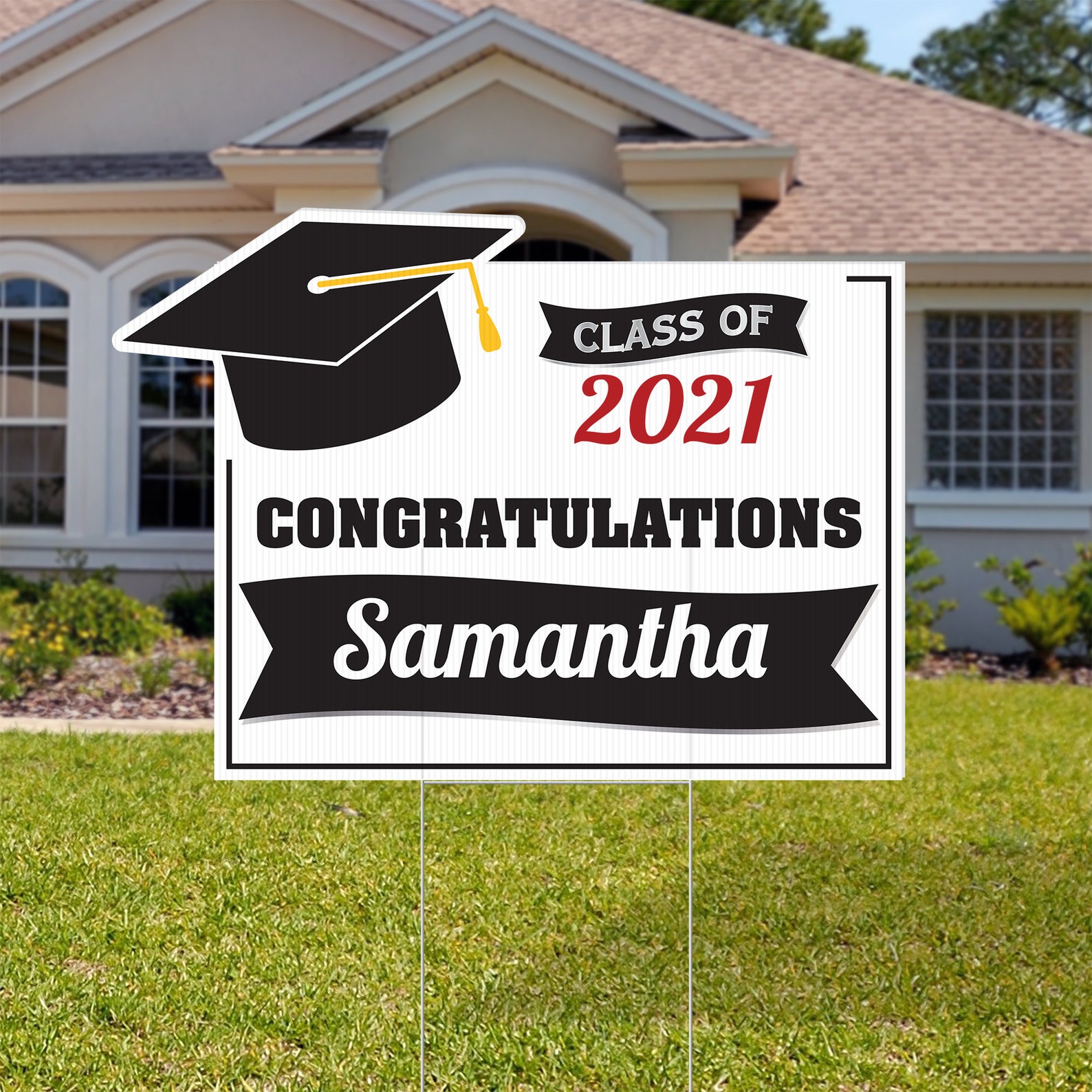 Graduation 2021 Yard Sign Custom Grad lawn Sign Etsy