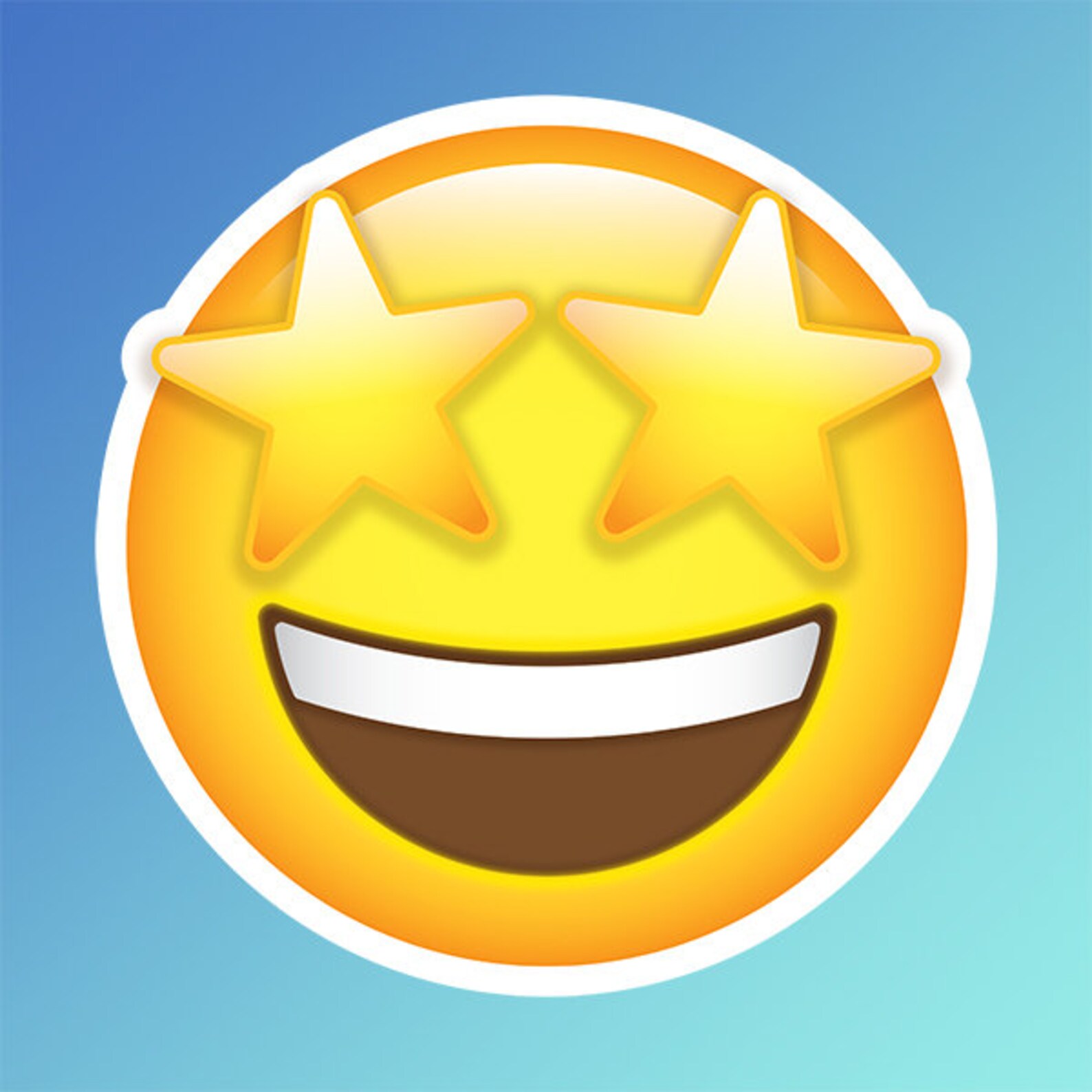 Star Struck EMOJI Lawn Sign Yard Sign and Yard Card