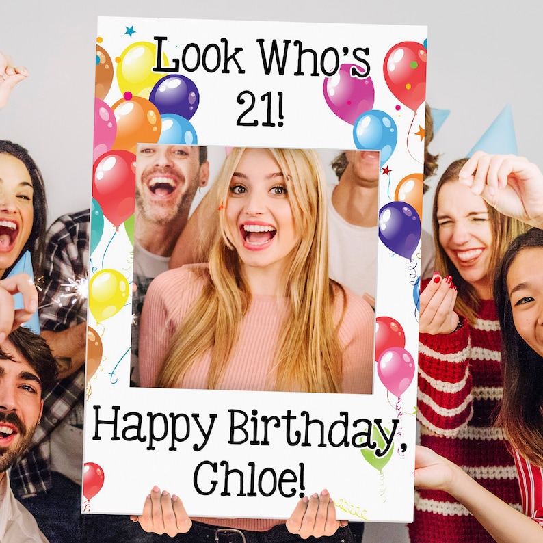Happy Birthday Selfie Board Personalized and Printed Social - Etsy
