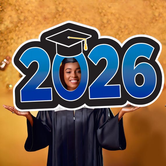 Graduation Selfie Frame, Class of 2026 Photo Booth Prop