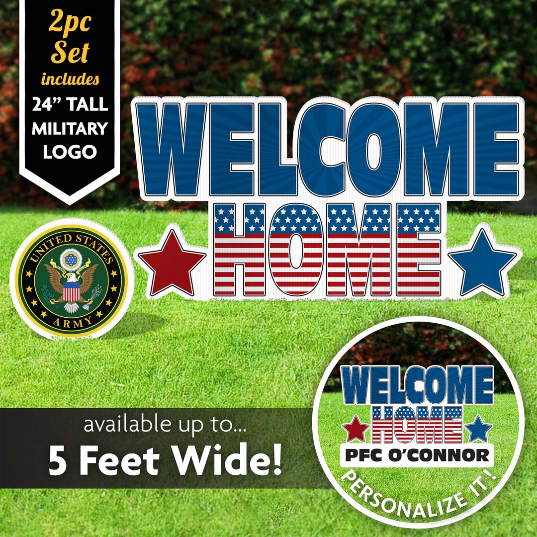 Home Sign and Emblem 2 Piece Set Yard Sign Indoor Etsy