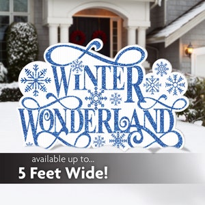 Winter Wonderland Sign, Christmas Decoration, Holiday Yard Sign or Lawn Sign, Party Decoration, indoor or outdoor holiday yard card decor