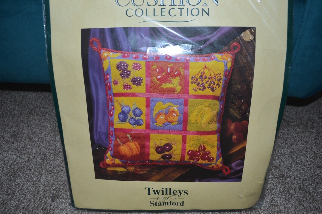 Printed Long Stitch Cushion Kit Etsy UK