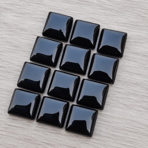 Cabujón piramidal cuadrado de ónix negro, lote de piedras preciosas al por mayor, cabujón de ónix negro para la fabricación de joyas, suministro de piedras para engarzar en alambre