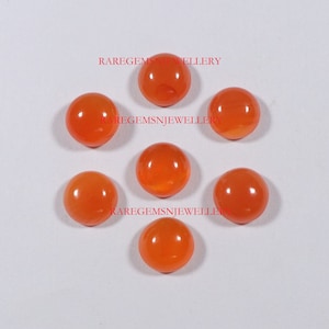 AAA Carnelian Cabochon: Round Chalcedony Gemstone for Jewelry