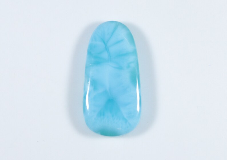 Superb Finest Quality Larimar Cabochon Designer Larimar Loose Cabochon Fancy Shape 23x19x6 mm Larimar Stone Natural Larimar Gemstone