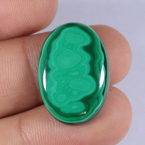 Natural Malachite Cabochon, Oval Shape Malachite, Designer Malachite Loose, Malachite Gemstone for jewelry Making, 25.60 Cts, 25x17x5 mm