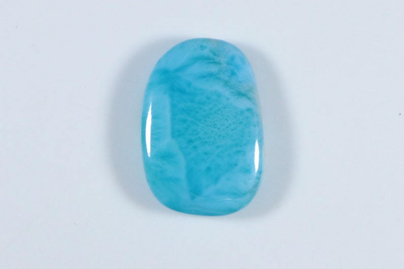 Superb Finest Quality Larimar Cabochon Designer Larimar Loose Cabochon Fancy Shape 23x19x6 mm Larimar Stone Natural Larimar Gemstone