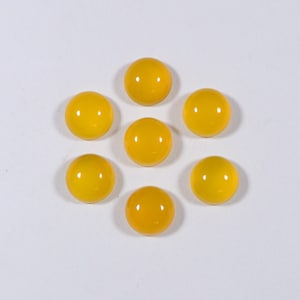 Natürliches Mango Chalcedon Cabochon: AAA Grade Edelstein Lot