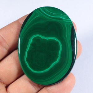 Natural Malachite Cabochon, Oval Shape Malachite, Designer Malachite Loose, Malachite Gemstone for jewelry Making, 157.80 Cts, 60x45x5 mm