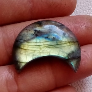 Amazing Labradorite Gemstone, Multi Flash Labradorite Cabochon Loose Stone, Labradorite For Jewelry Making {32x18x8} mm