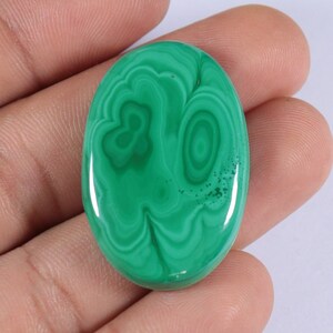 Natural Malachite Cabochon, Oval Shape Malachite, Designer Malachite Loose, Malachite Gemstone for jewelry Making, 55 Cts, 36x24x6 mm