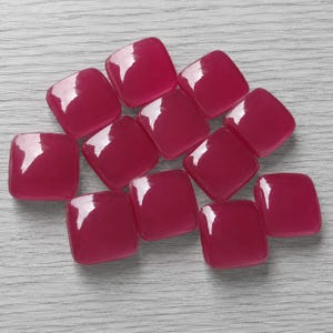 Ruby Chalcedony Square Pyramid Cabochon, Wholesale Gemstone Lot, Red Chalcedony Cabochon for Jewelry Making, Wire Wrap Stone