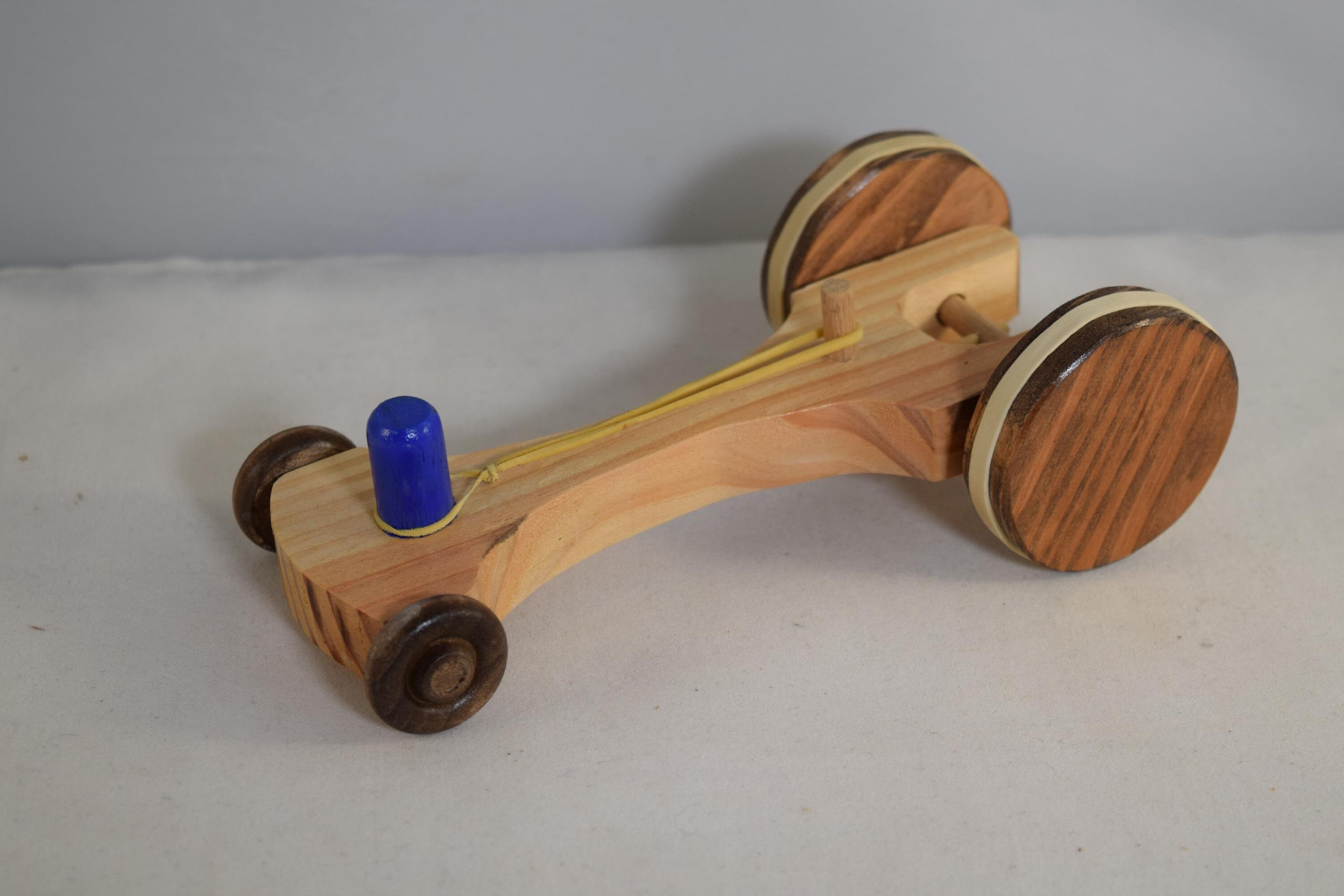 Wooden Elastic Band Car, Bright Colors, Traditional Toy, Fun Gift, for ...