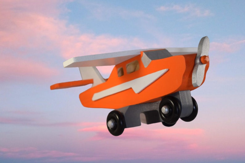 Wooden Cub Plane With a Rotating Propeller Stimulating | Etsy
