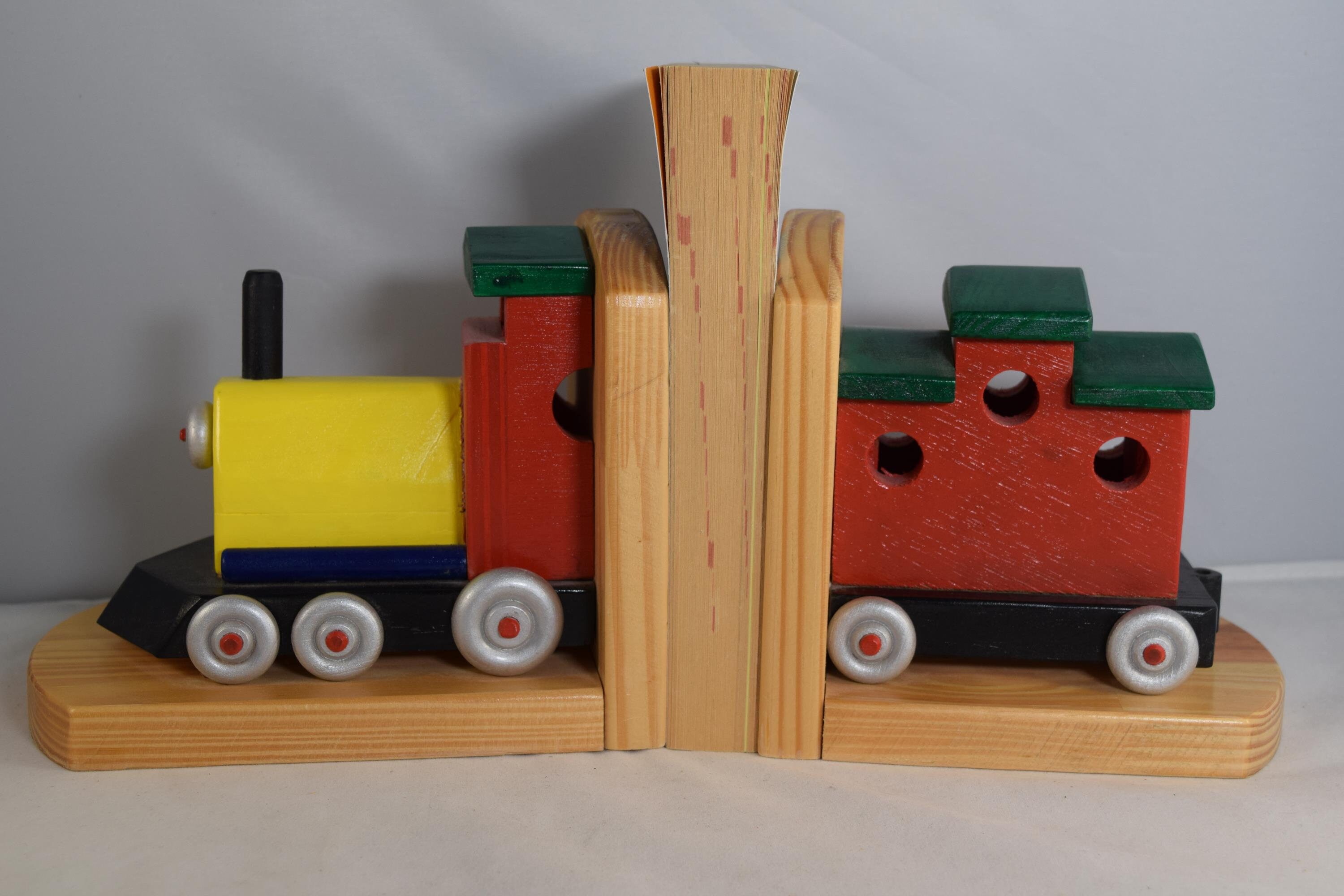 Des Serre-Livres de Train en Bois, Cadeau Unique, Convient Aux Garçons et Filles, Décoration Nursery