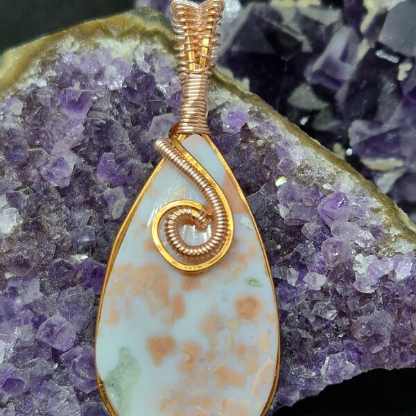 Collier agate rosetta druzy