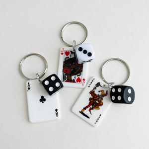 Poker Playing Card Keychains / Includes 1