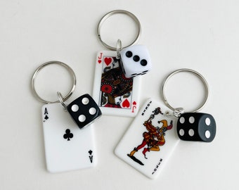 Poker Playing Card Keychains / Includes 1