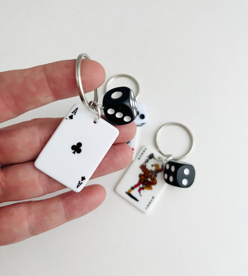 Poker Playing Card Keychains / Includes 1 Etsy