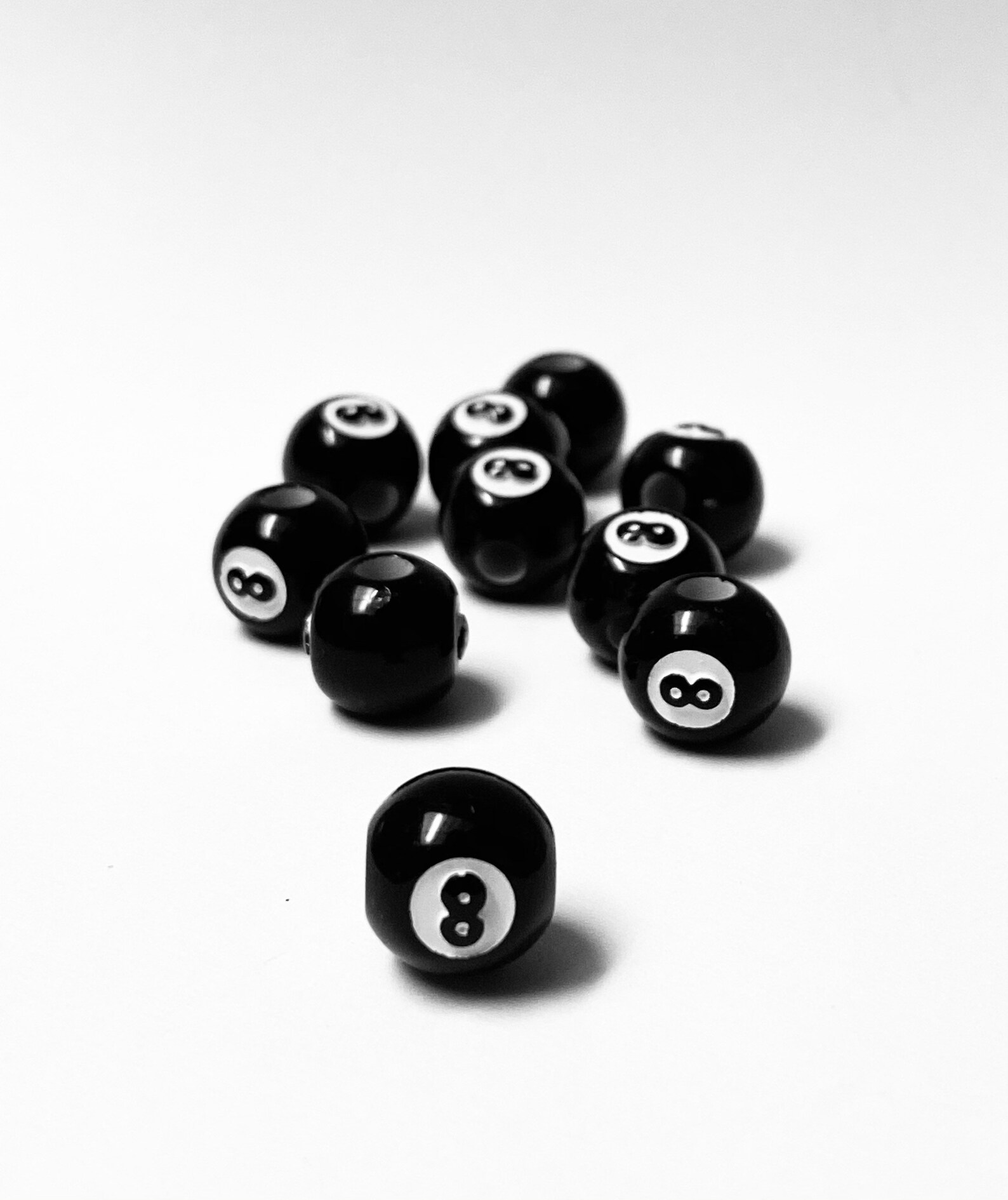 10 or 20 Packs / 8 Ball Billiards Beads Etsy