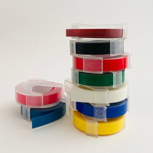 Embossing Tape in 6mm 9mm 12mm (1/4” 1/2” 3/8”) Single Rolls